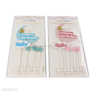 Cute design baby happy birthday cake topper for party supplies
