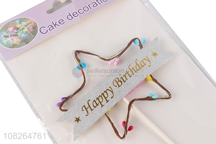 New style star shape birthday cake topper cake decoration