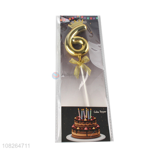 Top sale golden plastic non-toxic cake topper fot cake tools