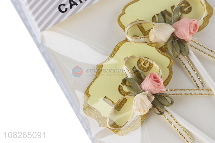 Top selling 2pieces love letter cake topper for cake