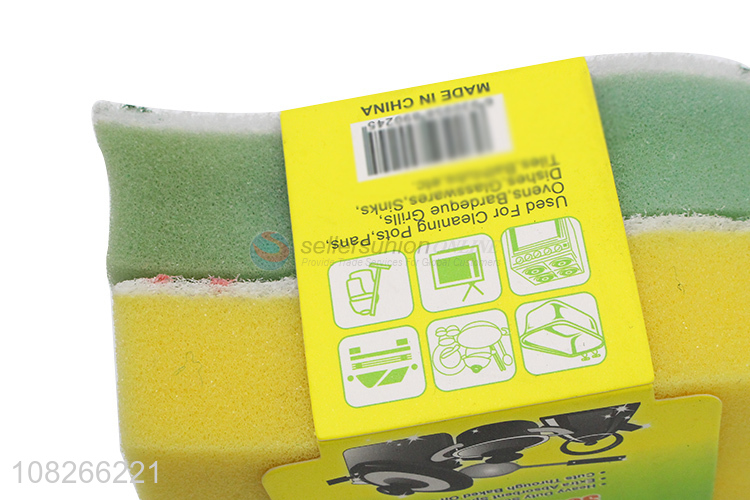 New Arrival 2 Pieces Sponge Scouring Pad Set For Kitchen