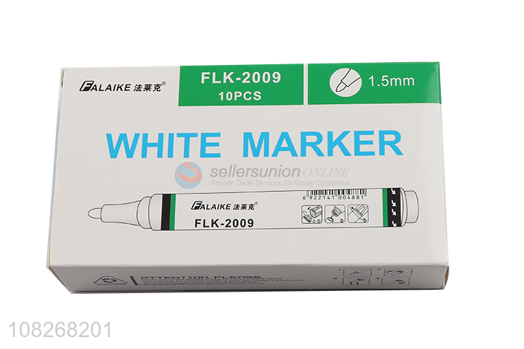 High Quality 12 Pieces White Marker Pen Marking Pen