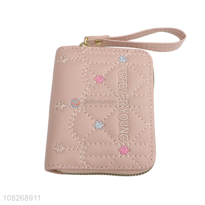 Best selling <em>women</em> <em>wallet</em> pu leather embroidered small wallets
