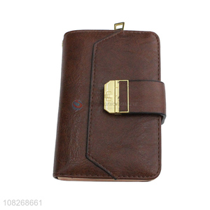 Online wholesale pu leather bifold wallets card holder for women