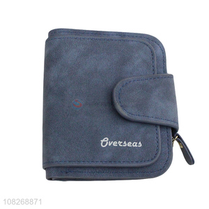 Good quality men women small wallets bifold pu leather clutch wallet