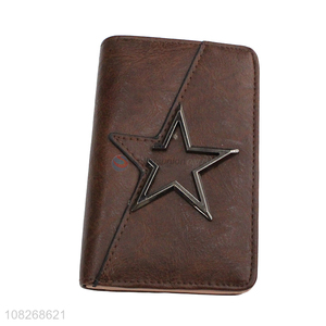Hot selling faux leather ladies card holder purse women wallets
