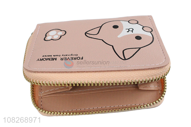 China supplier cartoon prints zipper wallet coin purse for girls