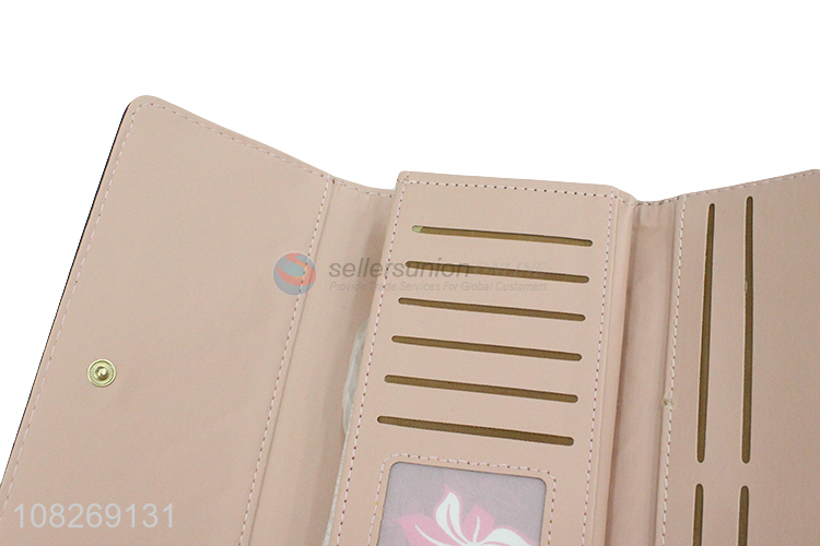 Best selling trifold wallet bowknot cluth wallet card case for women