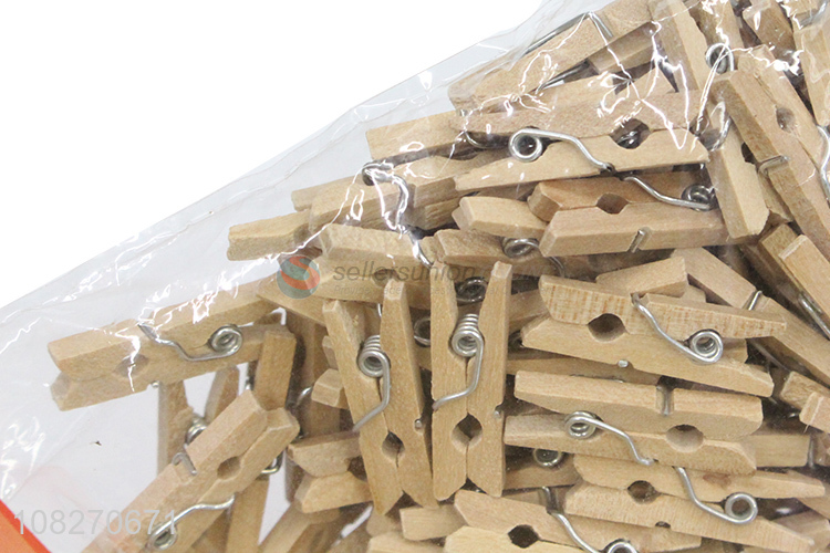 Hot Sale 100 Pieces Clothes Pegs Multipurpose Wooden Clips