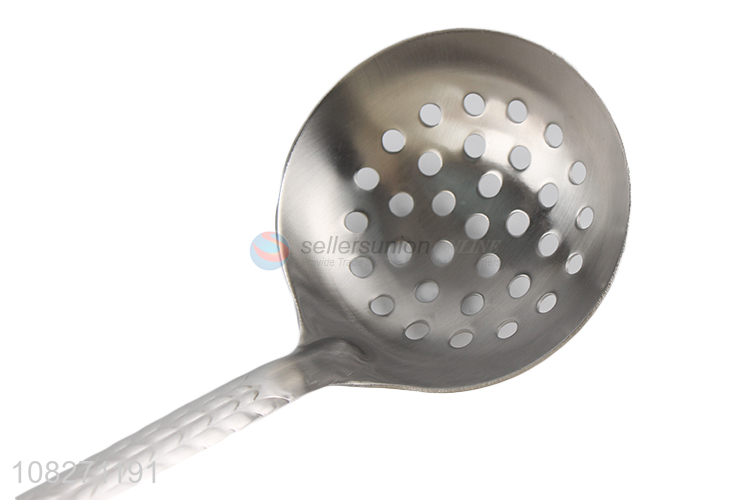 Yiwu wholesale long handle colander slotted spoon