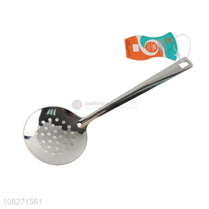 Best selling long handle stainless steel slotted ladle