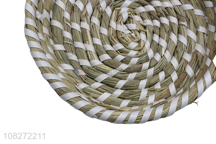 Good quality 4pcs hand-woven storage baskets straw baskets for storage