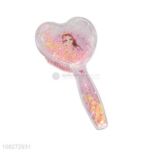 Good selling heart shape girls curly hair comb wholesale