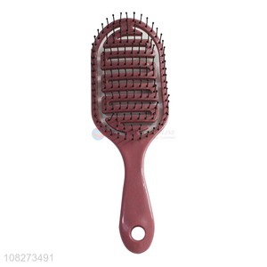 Factory supply plastic handle nylon hair comb for curly hair