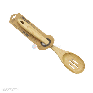 Good quality eco-friendly healthy slotted cooking spoon bamboo spoon
