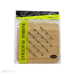 Wholesale durable bamboo <em>pot</em> holder heat resistant mat for hot dishes