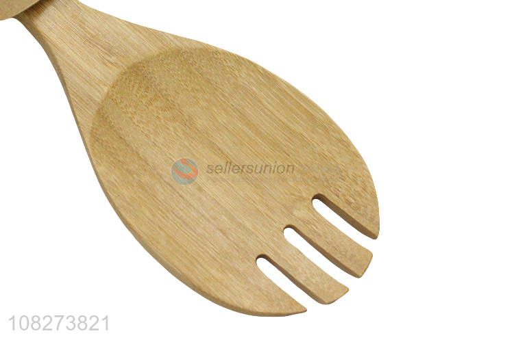 Good price durable natural bamboo salad spoon kitchen cooking spoon