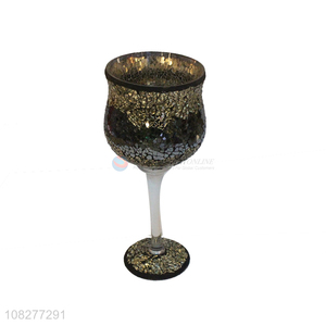 Custom Goblet Shape Flower Vase Decorative Glass Vase