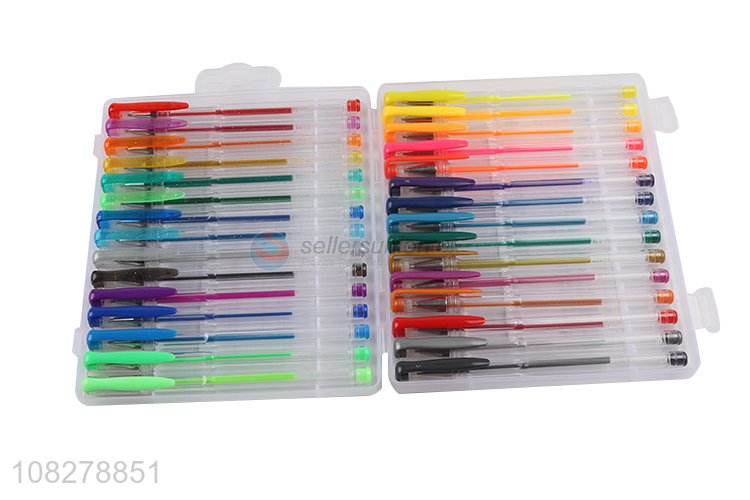 Hot selling 30 colors gel ink pens for kids adults coloring books