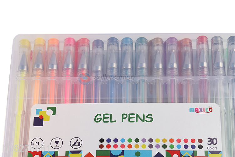 Hot selling 30 colors gel ink pens for kids adults coloring books