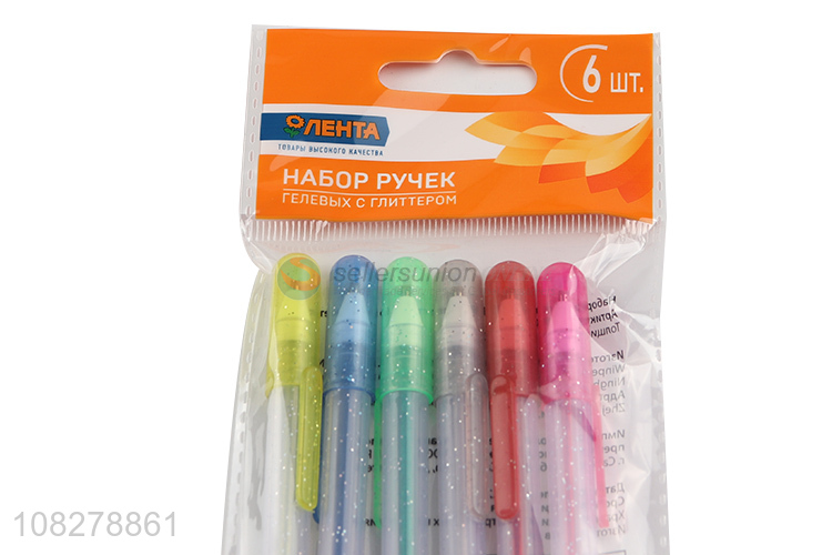 Factory wholesale 6 colors gel ink pens for drawing and doodling