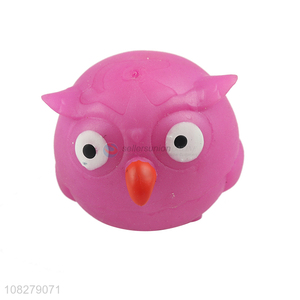 Wholesale cartoon owl squeeze toy stress relief toy for kids adults