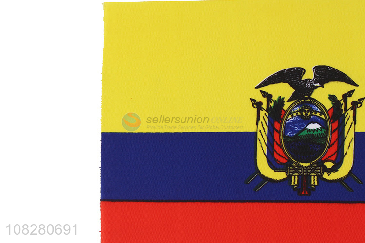 Factory supply polyester car flag Ecuador hand-held national flags