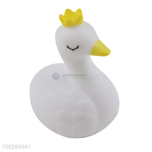 High quality creative plastic vent toy mini swan rebound toy