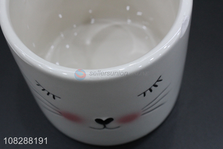 Factory price cute household ceramic storage jar for sale