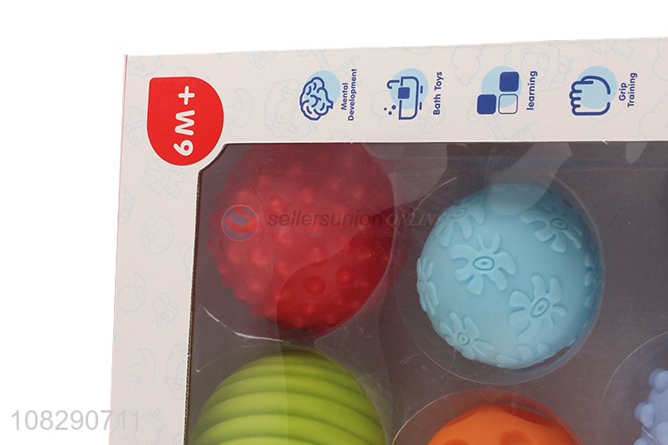 Creative design silicone kids bath toys bath ball blocks