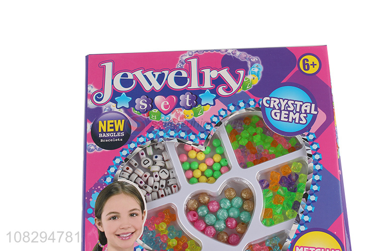 Good price plastic beads DIY jewelry set kids jewelry making kit