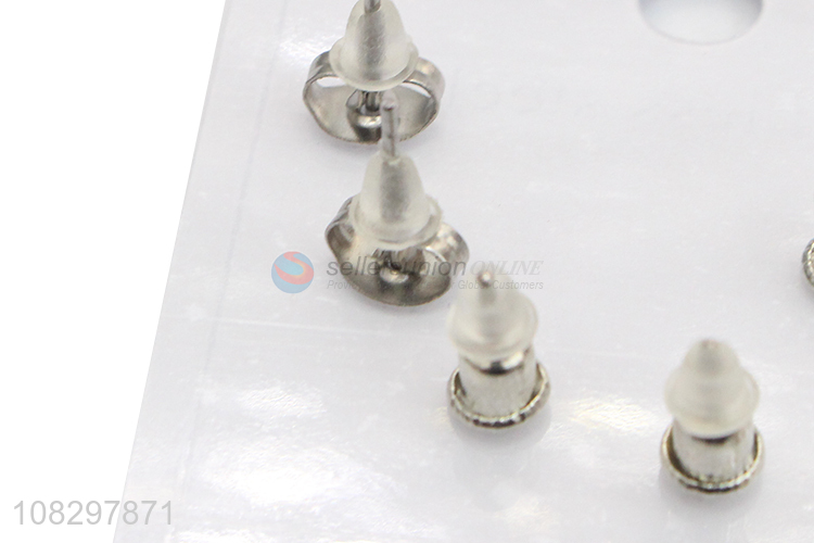 China supplier stainless steel stud earrings set fashion earrings