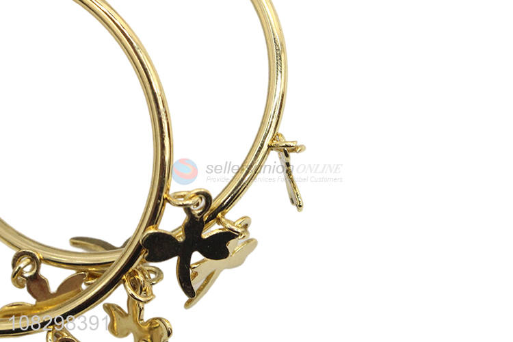 Online wholesale stainless steel dragonfly pendant hoop earrings