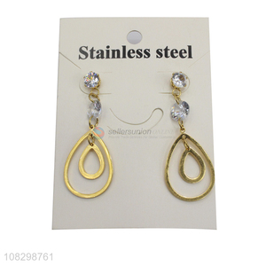 Wholesale stainless steel drop earrings waterdrop pendant earrings