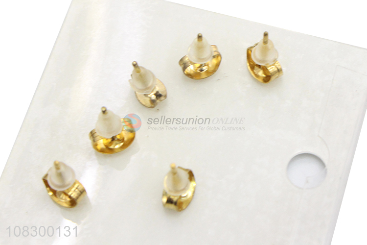 Low Price Stainless Steel Ear Stud Golden Earrings