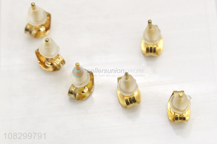 New Design Golden Earring Stainless Steel Ear Stud Set