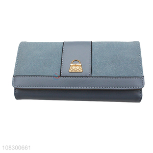 Best selling fashion trifold wallet cluth wallet for women