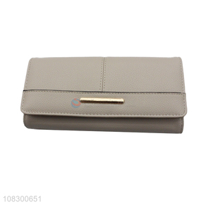 Good quality long clutch wallet trifold wallet card organizer