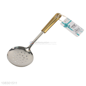 China wholesale stainless steel kitchen cooking tools slotted ladle