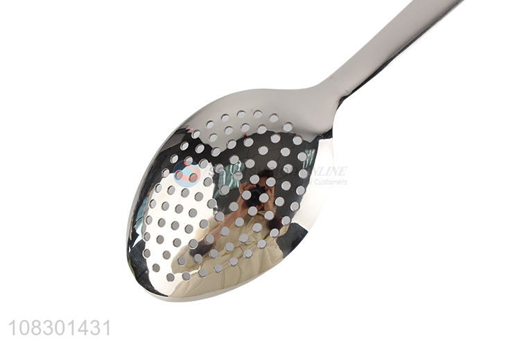 Top quality stainless steel canteen slotted spoon for sale