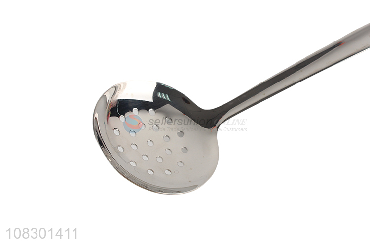 New products stainless steel home restaurant slotted ladle spoon
