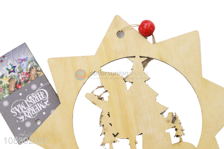 Online supply wooden hanging ornament for Christmas decor