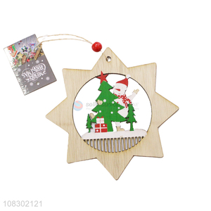 Online supply wooden hanging ornament for Christmas decor