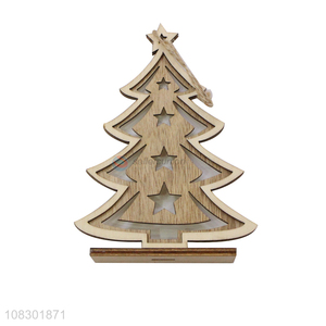Yiwu market hollow wood carving pendant christmas party pendant