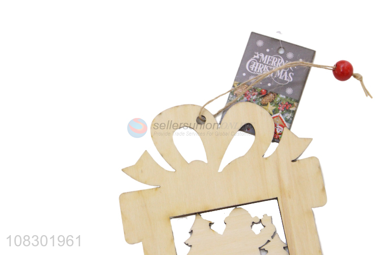 Hot sale creative wooden christmas door sign festival ornament