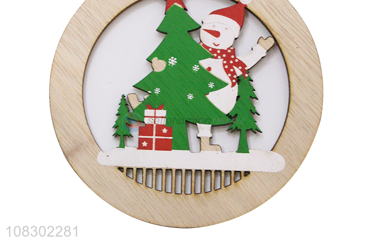 Yiwu wholesale creative wood pendant christmas hanging ornaments