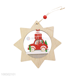 High quality Christmas hanging decoration wooden ornaments