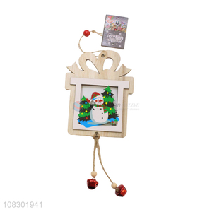 New products wooden pendant Christmas snowman pendant