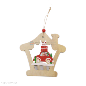 Good quality hanging decoration wooden Christmas pendant