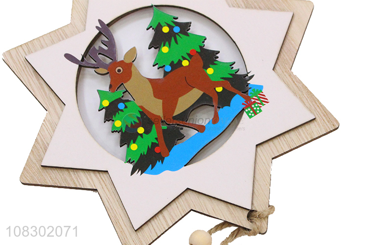 Best seller party wooden hanging ornament Christmas decor